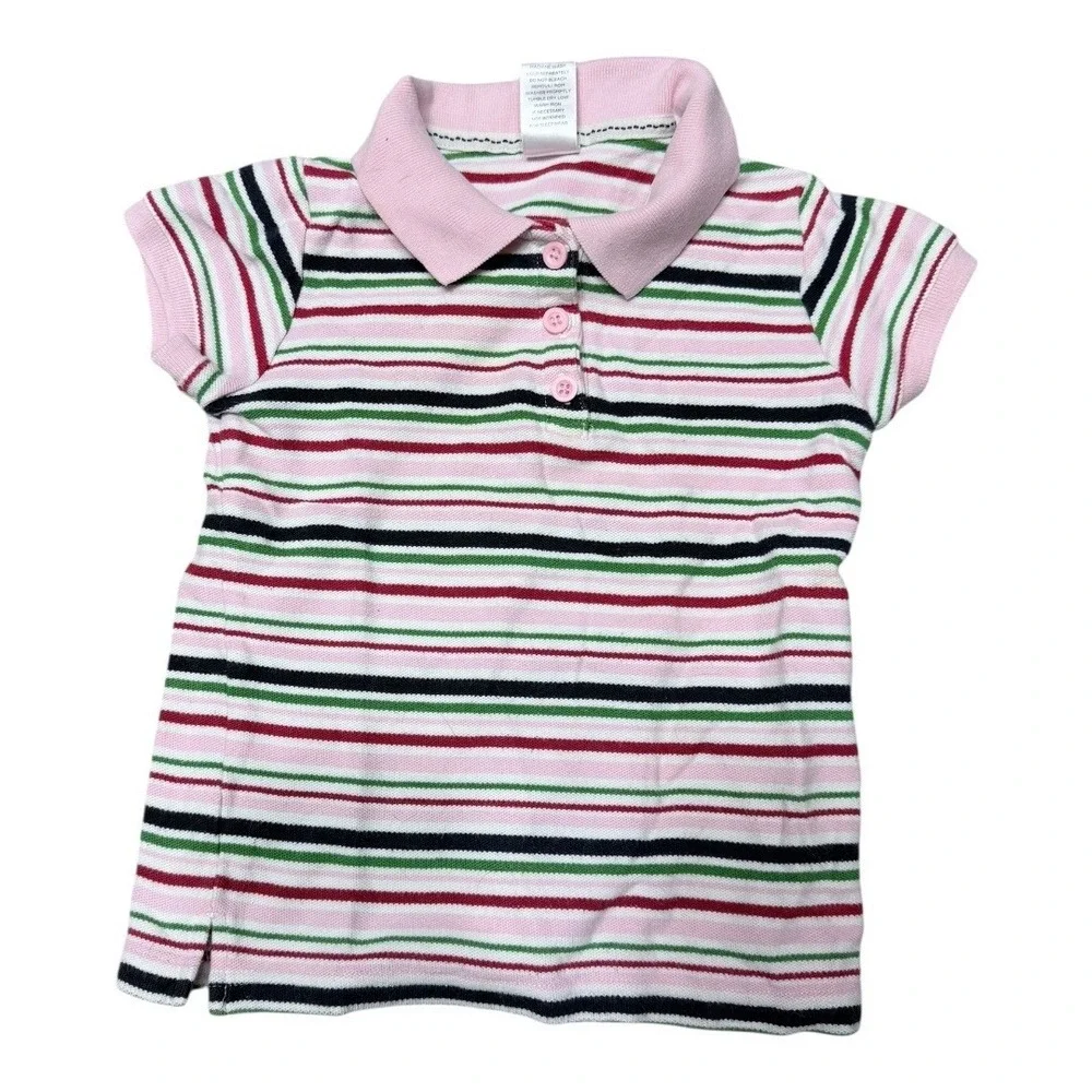 Gymboree Polo Shirt and Cargo Shorts Kids Size 4/5‎ Multi Stripe Navy 2pc Set